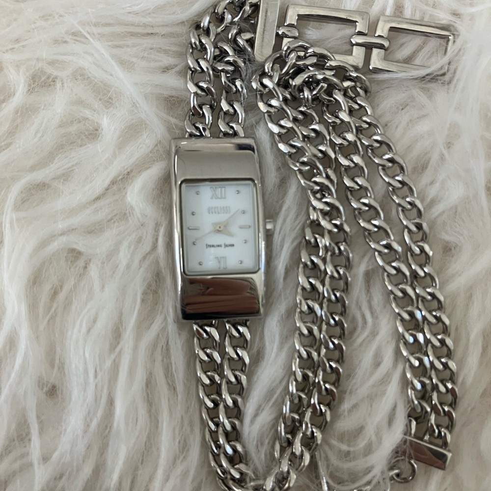 Rare Ecclissi Sterling Silver Wrap Watch Toggle Modern